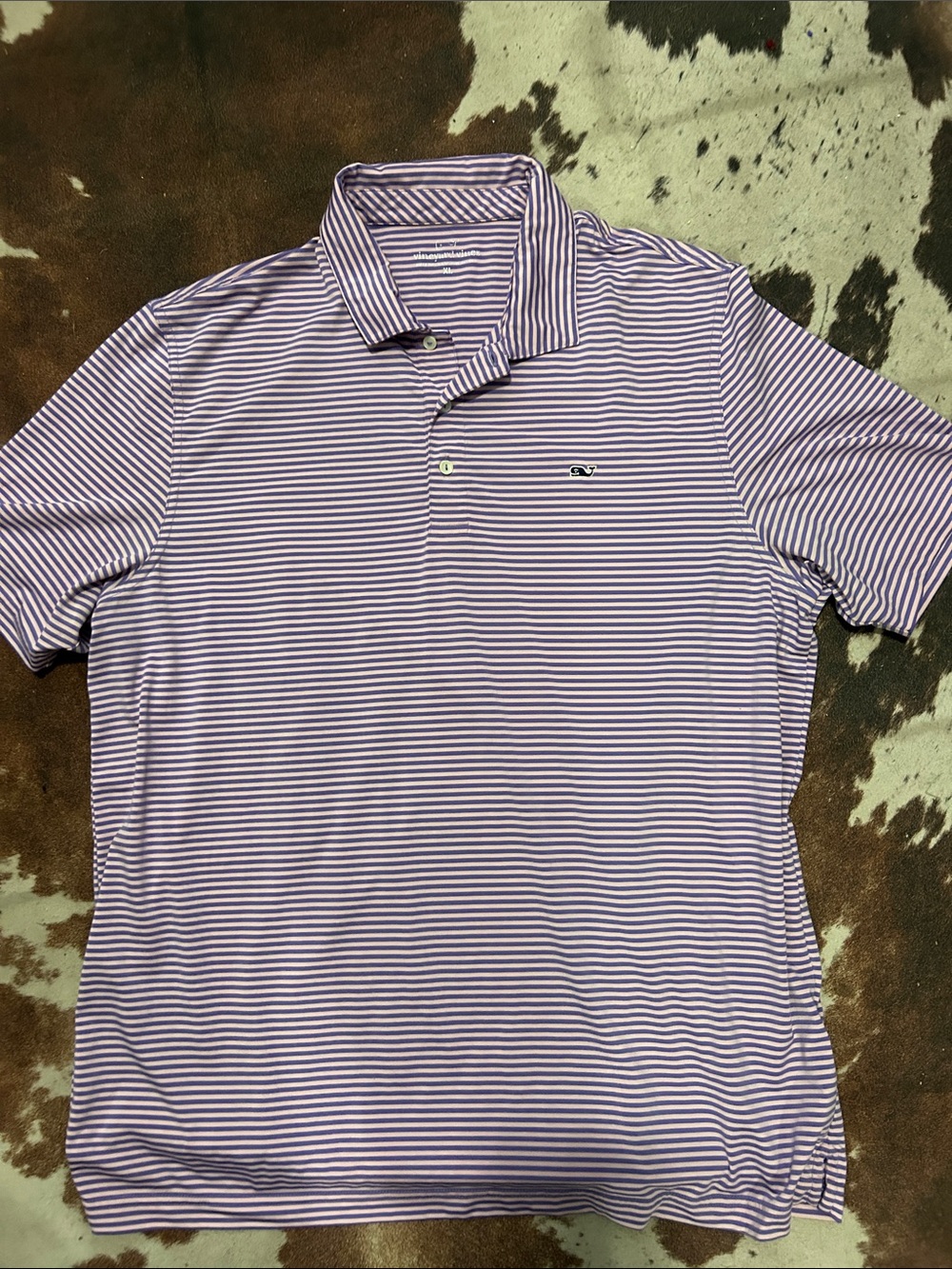 Vineyard Vines Purple Striped Men's Polo